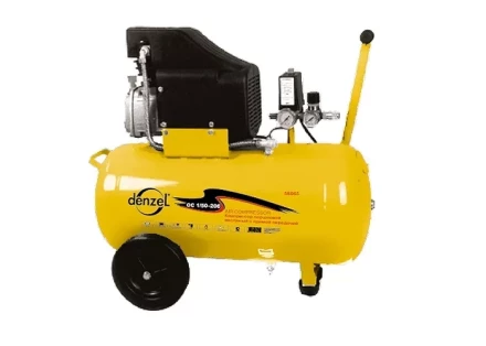 Компрессор пневматический поршневой прямой привод 50 литров DENZEL 58066 купить в Тюмени