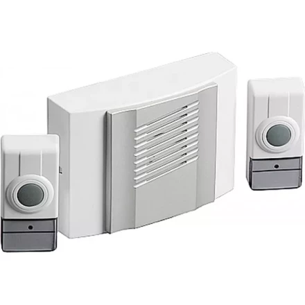 Звонок СВЕТОЗАР &quot;ДУЭТ&quot; радиочастотный беспроводной, 4 мелодии, 2 кнопки, 4,5В SV-58068 купить в Тюмени