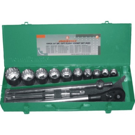 Набор головок торцевых  3/4&quot;DR  7/8&quot;  2&quot; 15предметов Jonnesway S04Н6415S 48501 купить в Тюмени