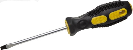 Отвертка STAYER &quot;STANDARD&quot; с двухкомпонентной рукояткой, хромованадиевая сталь, SL 5,0х100мм 25075-05-10 купить в Тюмени