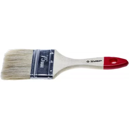 Кисть плоская ЗУБР &quot;УНИВЕРСАЛ-СТАНДАРТ &quot;, натуральная щетина, деревянная ручка, 75мм 4-01001-075 купить в Тюмени