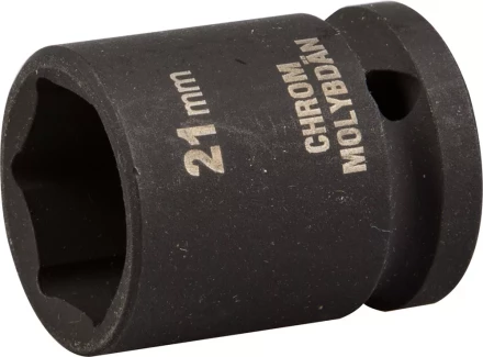 Торцовая головка KRAFTOOL &quot;INDUSTRIE QUALITAT&quot; ударная (1/2&quot;), FLANK, Cr-Mo, фосфатированная, 21 мм 27940-21_z01 купить в Тюмени