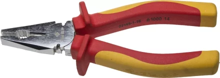 Плоскогубцы ЗУБР &quot;ПРОФЕССИОНАЛ&quot; &quot;ПРОФИЭЛЕКТРИК&quot;, диэлектрические комбинированные, двухкомп рукоятка, до ~1000В, 160мм 22145-1-16 купить в Тюмени
