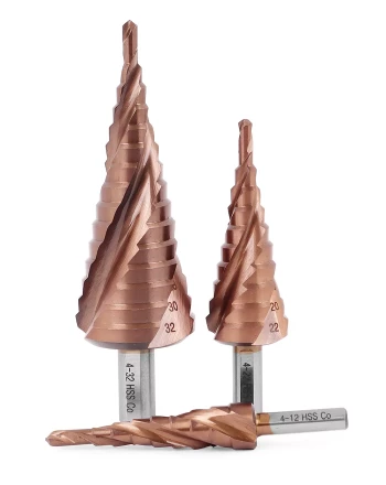 Ступенчатое сверло MESSER HSS CO  4-22х10 с кобальтовым покрытием и тремя спиральными канавками. купить в Тюмени