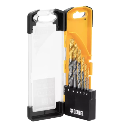 Набор сверл по металлу Denzel, 2-8мм, Р6М5К8-TiN, Golden Tip, 6 шт 723004 купить в Тюмени