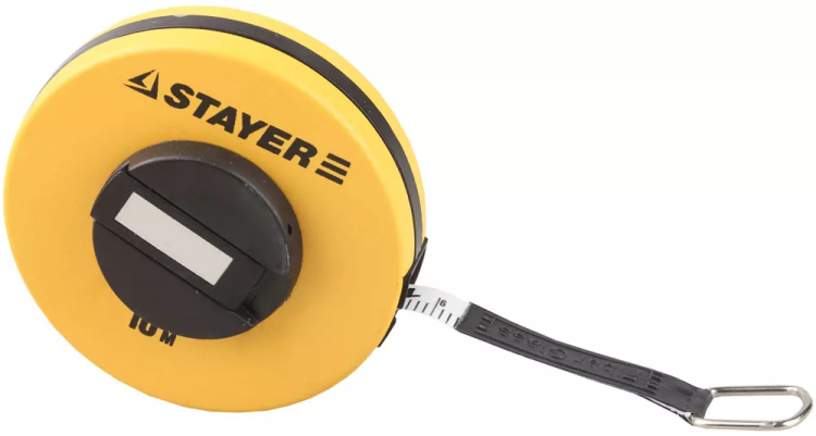 Мерная лента STAYER "STANDARD" фиберглассовая двусторонняя, 10м 34153-10 купить в Тюмени