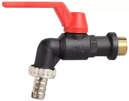 Кран угловой ЗУБР шаровой &quot;папа-соединит шланг&quot;, пластиковый корпус, 3/4&quot;х20 4-51560-P-3/4-20 купить в Тюмени