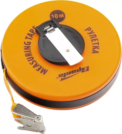 Рулетка геодезическая 30 м х 12,5 мм SPARTA лента ПВХ в закрытом круглом корпусе 312235 купить в Тюмени