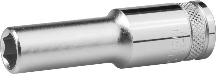 Торцовая головка KRAFTOOL "INDUSTRIE QUALITAT", удлиненная, Cr-V, FLANK, хромосатинированная, 1/2", 11 мм 27807-11_z01 купить в Тюмени