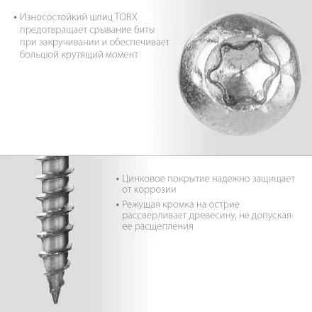 ЗУБР СПК, 45 х 5 мм, TX20, цинк, 180 шт, саморез для перфорированного крепежа, Профессионал (30061-50-45) купить в Тюмени