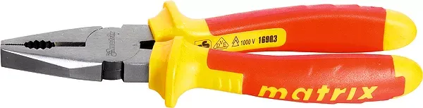 Плоскогубцы комбинированные Insulated 200мм двухкомпонентные рукоятки MATRIX PROFESSIONAL 16905 купить в Тюмени