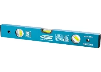 Уровень алюминиевый усиленный 400 мм толщина профессиональный 2 мм 3 глазка  GROSS 33624 купить в Тюмени