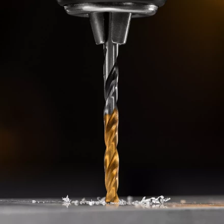 Сверло спиральное по металлу Denzel 4,2 x 75мм, Р6М5, Golden Tip, многогранная заточка, 718273 купить в Тюмени