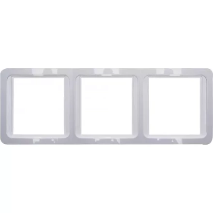 Панель СВЕТОЗАР &quot;ГАММА&quot; накладная, вертикальная, цвет светло-серый металлик, 2 гнезда SV-54147-SM купить в Тюмени