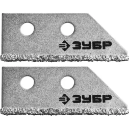 Лезвия ЗУБР "ЭКСПЕРТ" сменные с карбидным напылением для скребка 33417, 2шт 33417-S2