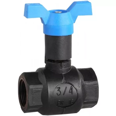 Кран шаровой ЗУБР полнопроходной &quot;мама-мама&quot;, бабочка, морозоуст корпус, 3/4&quot; 4-51530-PA-3/4 купить в Тюмени