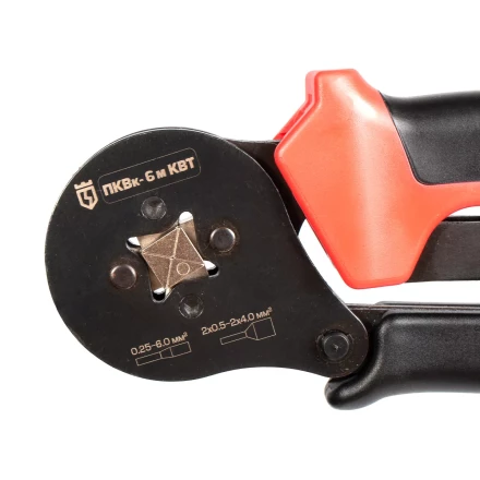 Пресс-клещи КВТ ПКВк-6м для опрессовки втулочных наконечников до 6.0 мм (85224) купить в Тюмени