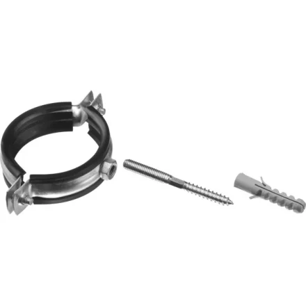 ЗУБР &quot;МАСТЕР&quot;. Хомут трубный с гайкой, оцинкованный, в комплекте с сантехнической шпилькой и дюбелем, 2&quot;, 1шт 37866-59-64 купить в Тюмени