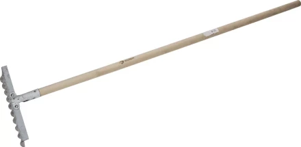 Грабли ЗУБР из нержавеющей стали, 10 витых зубцов, деревянный черенок 4-39481-10 купить в Тюмени