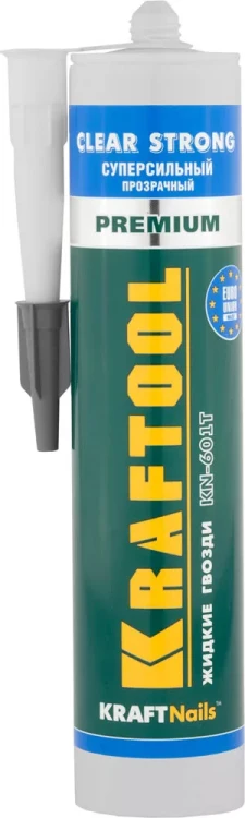 Клей монтажный KRAFTOOL KraftNails Premium KN-601T, суперсильный, прозрачный, 310мл 41342 купить в Тюмени