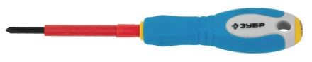 ЗУБР &quot;ПРОФИ ЭЛЕКТРИК&quot;. Отвертка Cr-V, трехкомпонент рукоятка, высоковольтная до ~1000В, PH №0, 60 мм 25262-0-060 купить в Тюмени