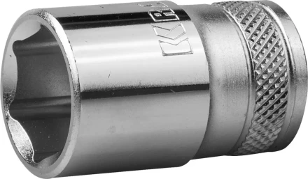 Торцовая головка KRAFTOOL &quot;INDUSTRIE QUALITAT&quot;, Cr-V, FLANK, хромосатинированная, 1/2&quot;, 17 мм 27805-17_z01 купить в Тюмени