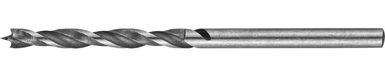 Сверло по дереву, двухленточное, спиральное, KRAFTOOL 29400-060-03, d=3x60мм 29400-060-03 купить в Тюмени