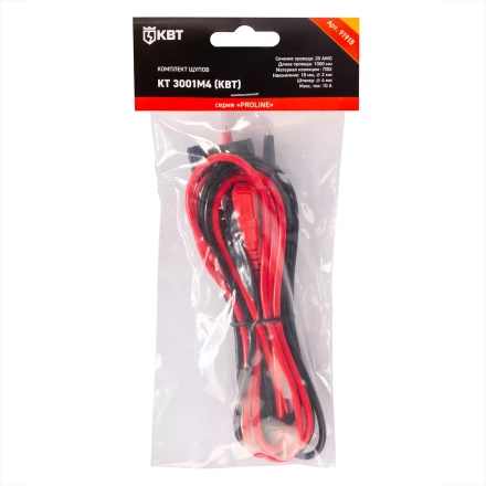 Комплект измерительных щупов КВТ КТ 3001S 1000 мм, 20 AWG, 2 мм с резьбой М4 (91914) купить в Тюмени