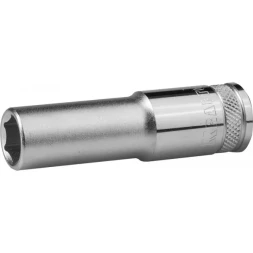 Торцовая головка KRAFTOOL "INDUSTRIE QUALITAT", удлиненная, Cr-V, FLANK, хромосатинированная, 1/2", 14 мм 27807-14_z01