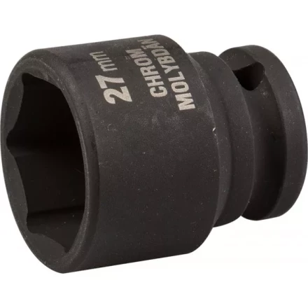 Торцовая головка KRAFTOOL &quot;INDUSTRIE QUALITAT&quot; ударная (1/2&quot;), FLANK, Cr-Mo, фосфатированная, 27 мм 27940-27_z01 купить в Тюмени