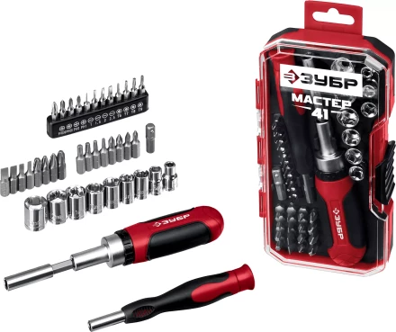 ЗУБР Мастер 41, 41 шт, набор: отвертка с насадками (25042) купить в Тюмени
