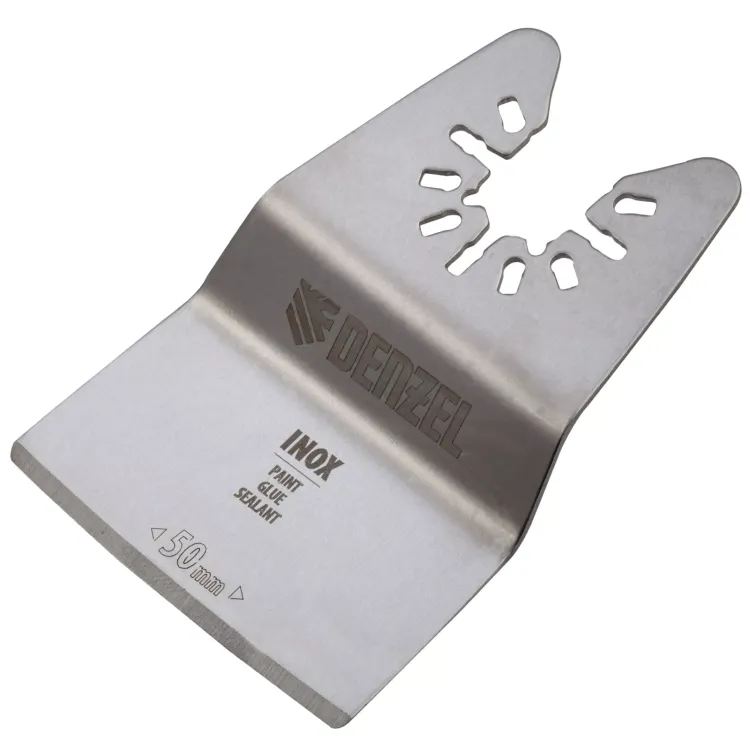 Насадка для МФИ шабер полукруг, Inox, для снятия краски и др., ширина 50 мм, длина общая 74 мм, ступенчатый Denzel 782317 купить в Тюмени