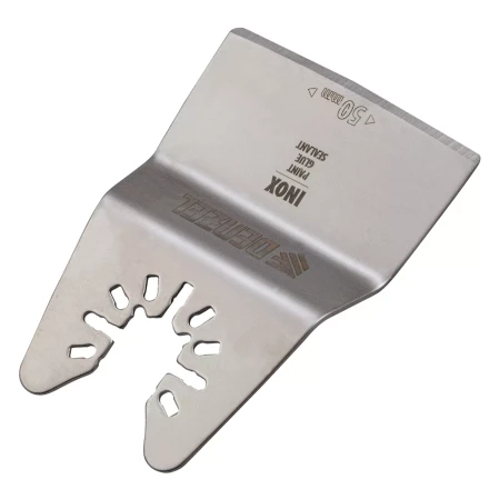 Насадка для МФИ шабер полукруг, Inox, для снятия краски и др., ширина 50 мм, длина общая 74 мм, ступенчатый Denzel 782317 купить в Тюмени