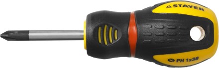 Отвертка STAYER &quot;PROFESSIONAL&quot; &quot;PROTech&quot;, двухкомп рукоятка, намагниченная, Cr-Mo, PH1x38мм 25132-1-38_z02 купить в Тюмени