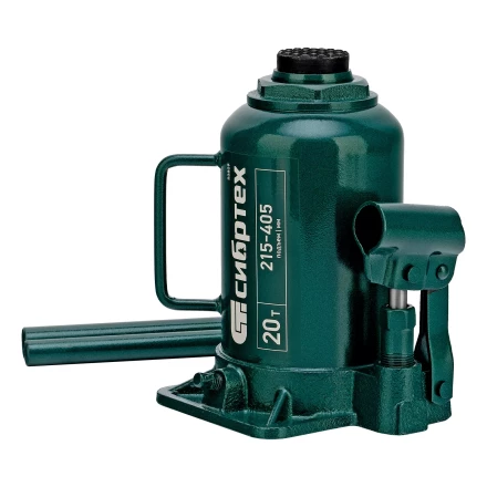 Домкрат гидравлический бутылочный Сибртех 50809, 20 т, 215-405 мм купить в Тюмени