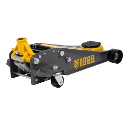 Домкрат гидравлический подкатной Denzel 51260, 3 т, 125-470 мм, быстрый подъем, проф. купить в Тюмени
