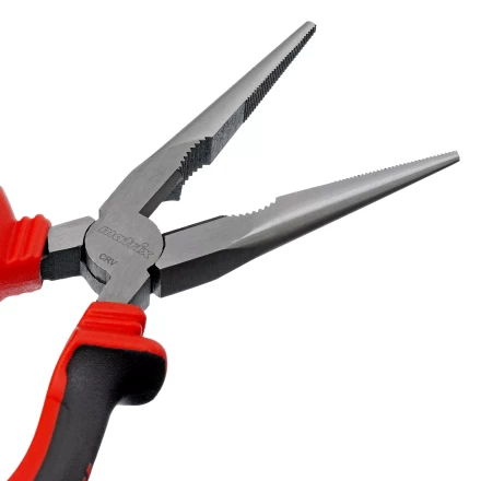 Длинногубцы прямые Matrix, 200 мм, хром-ванадий, двухкомпонентные рукоятки, 17311 купить в Тюмени