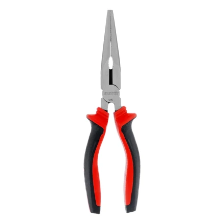 Длинногубцы прямые Matrix, 200 мм, хром-ванадий, двухкомпонентные рукоятки, 17311 купить в Тюмени