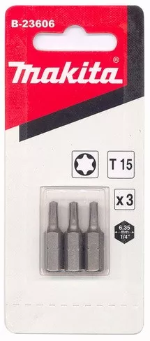 Биты Makita Тоrх Т15 25мм 3шт (B-23606) купить в Тюмени