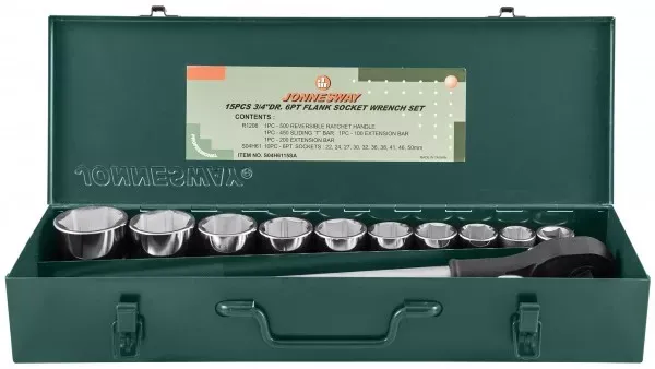 Набор головок торцевых 3/4"DR 22-50мм 15предметов Jonnesway S04Н6115SA 47229 купить в Тюмени