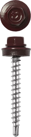 Саморезы ЗУБР окраш., RAL 3005 темно-красн., для крепл. кров. матер. к дерев. обреш., 4.8x80мм, 140шт 4-300315-48-080-3005 купить в Тюмени