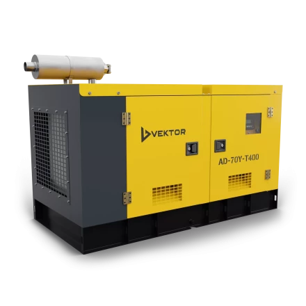 Дизельный генератор Vektor AD-70Y-T400 в шумозащитном кожухе с АВР купить в Тюмени
