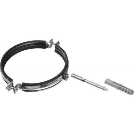ЗУБР &quot;МАСТЕР&quot;. Хомут трубный с гайкой, оцинкованный, в комплекте с сантехнической шпилькой и дюбелем, 5&quot;, 1шт 37866-138-144 купить в Тюмени