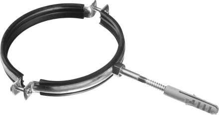 ЗУБР &quot;МАСТЕР&quot;. Хомут трубный с гайкой, оцинкованный, в комплекте с сантехнической шпилькой и дюбелем, 5&quot;, 1шт 37866-138-144 купить в Тюмени