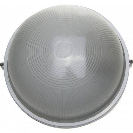 Светильник уличный СВЕТОЗАР влагозащищенный, круг, цвет белый, 100Вт SV-57253-W купить в Тюмени