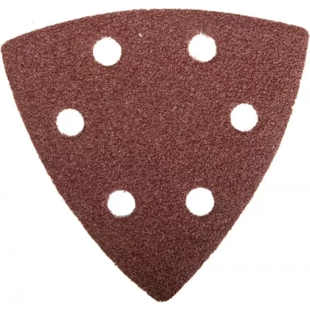 Треугольник шлифовальный ЗУБР "МАСТЕР" универсальный на велкро основе, 6 отверстий, Р60, 93х93х93мм, 5шт 35583-060 купить в Тюмени