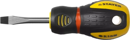 Отвертка STAYER &quot;PROFESSIONAL&quot; &quot;PROTech&quot;, двухкомп рукоятка, намагниченная, Cr-Mo, SL5,5x38мм 25131-05-38_z02 купить в Тюмени