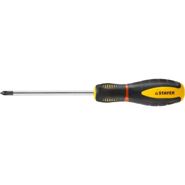 Отвертка STAYER "PROFI" "PROTech", двухкомп рукоятка, намагниченная, Cr-Mo, PH1x100мм 25132-1-10_z02 купить в Тюмени