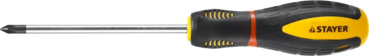 Отвертка STAYER "PROFI" "PROTech", двухкомп рукоятка, намагниченная, Cr-Mo, PH1x100мм 25132-1-10_z02 купить в Тюмени