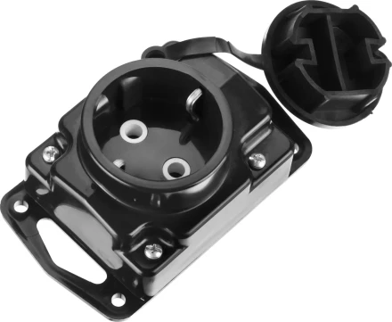 Колодка СИБИН для удлинителя, 1 гнездо, заземление, защитные крышки, IP44, макс мощность 3500Вт 55114-1 купить в Тюмени